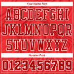 Personalized Red White Round Neck Sublimation Basketball Suit Jersey
