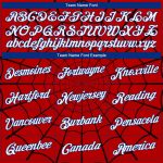 Personalized Red White-Royal 3D Pattern Design Spider Performance T-Shirt Team Custom Name and Number