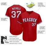Personalized Red White-Royal Authentic Baseball Jersey Team Custom Name and Number