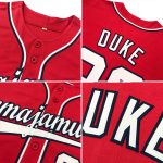 Personalized Red White-Royal Authentic Baseball Jersey Team Custom Name and Number