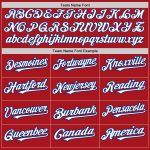 Personalized Red White-Royal Authentic Raglan Sleeves Baseball Jersey Team Custom Name and Number