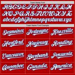 Personalized Red White-Royal Authentic Sleeveless Baseball Jersey