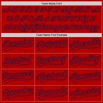 Personalized Red White-Royal Authentic Throwback Baseball Jersey Team Custom Name and Number