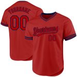 Personalized Red White-Royal Authentic Throwback Baseball Jersey Team Custom Name and Number