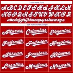 Personalized Red White-Royal Authentic Throwback Rib-Knit Baseball Jersey Shirt Team Custom Name and Number