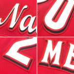 Personalized Red White-Royal Authentic Throwback Rib-Knit Baseball Jersey Shirt Team Custom Name and Number