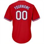 Personalized Red White-Royal Authentic Throwback Rib-Knit Baseball Jersey Shirt Team Custom Name and Number