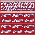 Personalized Red White-Royal Authentic Two Tone Baseball Jersey Team Custom Name and Number