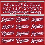 Personalized Red White-Royal Bomber Full-Snap Varsity Letterman Jacket