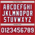 Personalized Red White-Royal Bomber Full-Snap Varsity Letterman Jacket