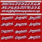Personalized Red White-Royal Line Authentic Baseball Jersey Team Custom Name and Number