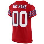Personalized Red White-Royal Mesh Authentic Football Jersey