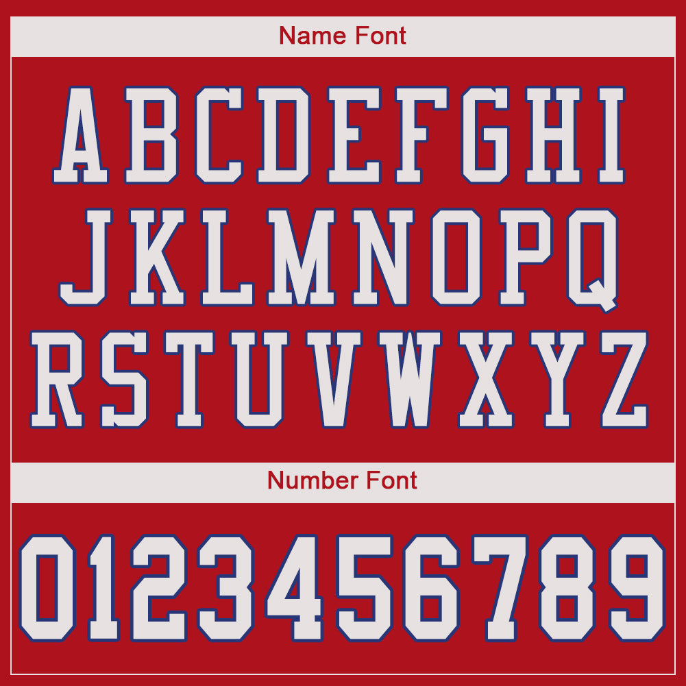 Personalized Red White-Royal Mesh Authentic Football Jersey Personalized Red White-Royal Mesh Authentic Football Jersey - Image 5