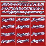 Personalized Red White-Royal Mesh Authentic Throwback Baseball Jersey Team Custom Name and Number