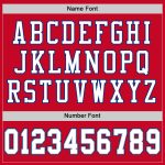 Personalized Red White-Royal Mesh Authentic Throwback Football Jersey