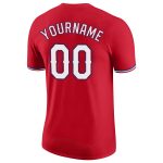 Personalized Red White-Royal Performance T-Shirt Team Custom Name and Number