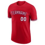 Personalized Red White-Royal Performance T-Shirt Team Custom Name and Number