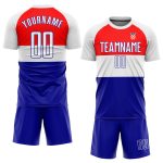 Personalized Red White-Royal Sublimation Croatian Flag Soccer Uniform Jersey Team Custom Name and Number