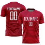 Personalized Red White Sublimation Soccer Uniform Jersey