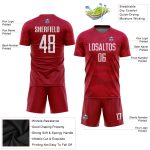 Personalized Red White Sublimation Soccer Uniform Jersey