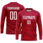 Personalized Red White Sublimation Soccer Uniform Jersey