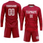 Personalized Red White Sublimation Soccer Uniform Jersey