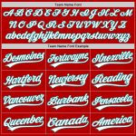 Personalized Red White-Teal Authentic Throwback Baseball Jersey Team Custom Name and Number