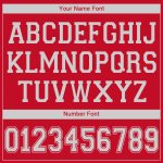 Personalized Red White V-Neck Basketball Jersey Team Custom Name and Number