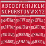 Personalized Red White V-Neck Basketball Jersey Team Custom Name and Number