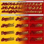 Personalized Red Yellow-Black Gradient Fashion Two-Button Unisex Softball Jersey Team Custom Name and Number