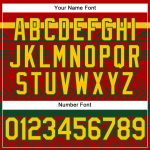Personalized Red Yellow-Green 3D Pattern Design Black History Month Performance T-Shirt Team Custom Name and Number