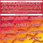 Personalized Red Yellow-White 3D Pattern Design Animal Lion Authentic Baseball Jersey Team Custom Name and Number