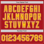 Personalized Red Yellow-White Authentic Gradient Fashion Baseball Jersey Team Custom Name and Number