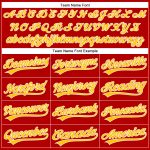 Personalized Red Yellow-White Performance Vapor Golf Polo Shirt Team Custom Name and Number