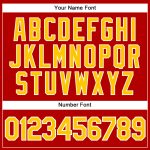 Personalized Red Yellow-White Performance Vapor Golf Polo Shirt Team Custom Name and Number