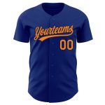 Personalized Royal Bay Orange Authentic Baseball Jersey Team Custom Name and Number