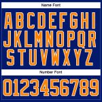 Personalized Royal Bay Orange-White Hockey Lace Neck Jersey Team Custom Name and Number