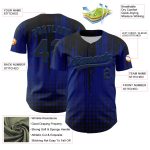 Personalized Royal Black 3D Pattern Design Abstract Shape Authentic Baseball Jersey Team Custom Name and Number