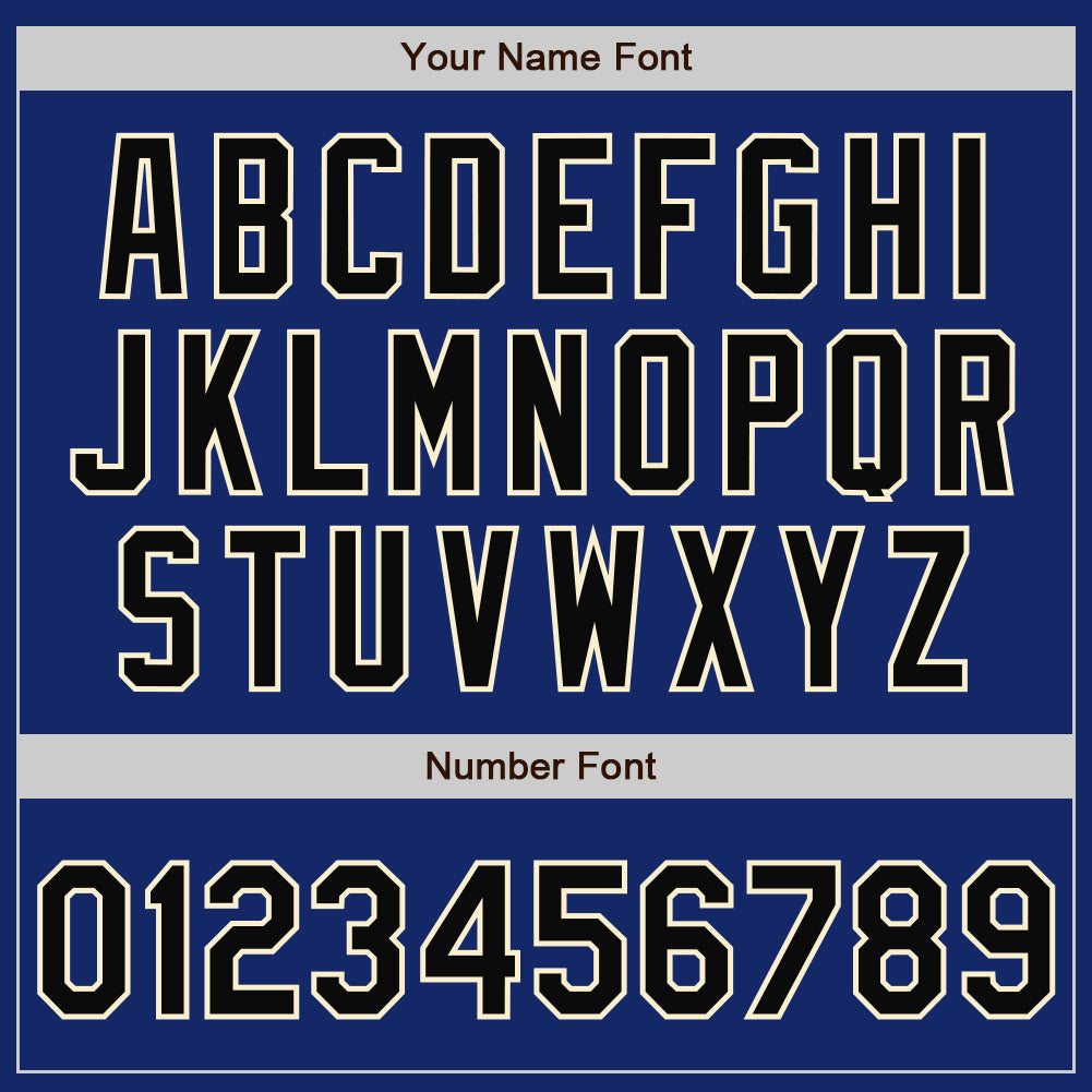 Personalized Royal Black-Cream Bomber Full-Snap Varsity Letterman Jacket Team Custom Name and Number Personalized Royal Black-Cream Bomber Full-Snap Varsity Letterman Jacket Team Custom Name and Number - Image 5