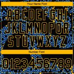Personalized Royal Black-Gold 3D Pattern Design Bomber Full-Snap Varsity Letterman Jacket Team Custom Name and Number
