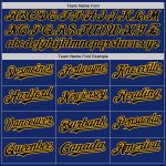 Personalized Royal Black-Gold Authentic Raglan Sleeves Baseball Jersey Team Custom Name and Number