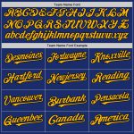 Personalized Royal Black-Gold Authentic Sleeveless Baseball Jersey Team Custom Name and Number