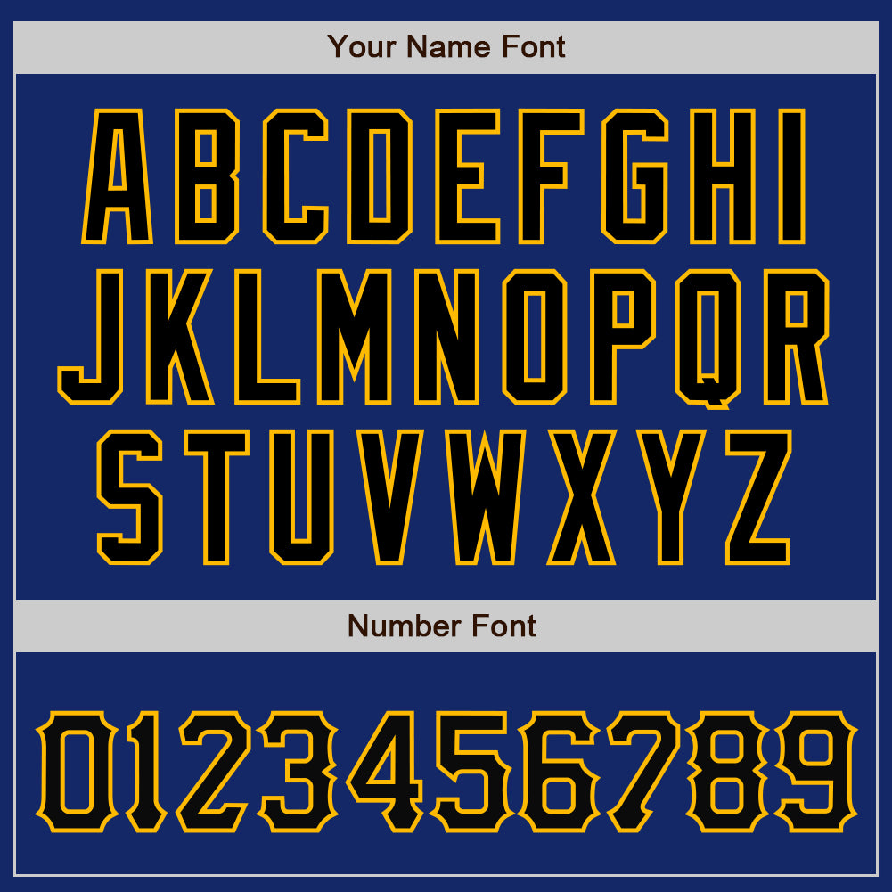Personalized Royal Black-Gold Bomber Full-Snap Varsity Letterman Jacket Team Custom Name and Number Personalized Royal Black-Gold Bomber Full-Snap Varsity Letterman Jacket Team Custom Name and Number - Image 5