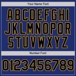 Personalized Royal Black-Gold Line Authentic Baseball Jersey Team Custom Name and Number