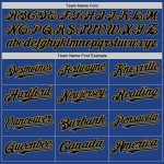 Personalized Royal Black-Old Gold Mesh Authentic Throwback Baseball Jersey Team Custom Name and Number