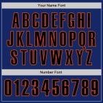 Personalized Royal Black-Orange Authentic Baseball Jersey Team Custom Name and Number