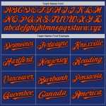 Personalized Royal Black-Orange Authentic Sleeveless Baseball Jersey Team Custom Name and Number