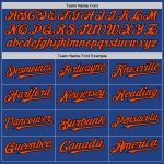 Personalized Royal Black-Orange Mesh Authentic Throwback Baseball Jersey Team Custom Name and Number