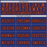 Personalized Royal Black-Orange Mesh Authentic Throwback Football Jersey Team Custom Name and Number