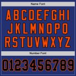 Personalized Royal Black-Orange Mesh Authentic Throwback Football Jersey Team Custom Name and Number